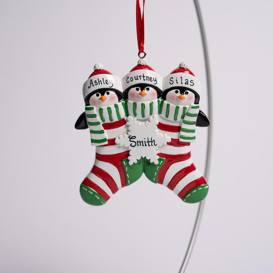 Penguin Stocking Family Of 3