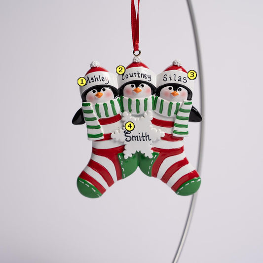 Penguin Stocking Family Of 3