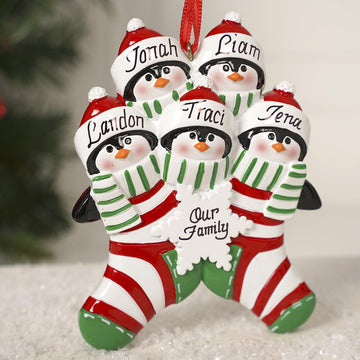 Penguin Stocking Family Of 5