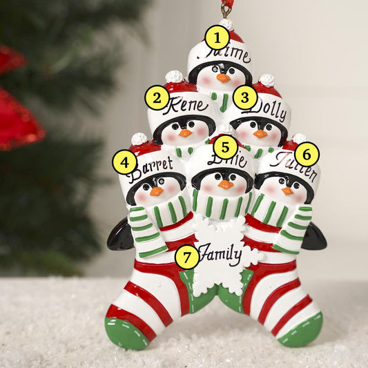 Penguin Stocking Family Of 6