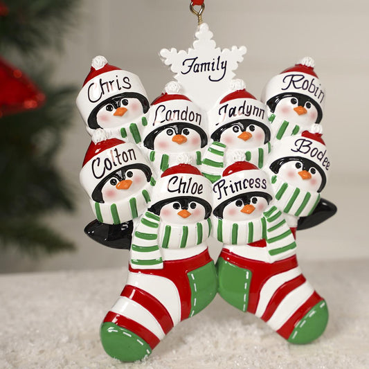 Penguin Stocking Family Of 8
