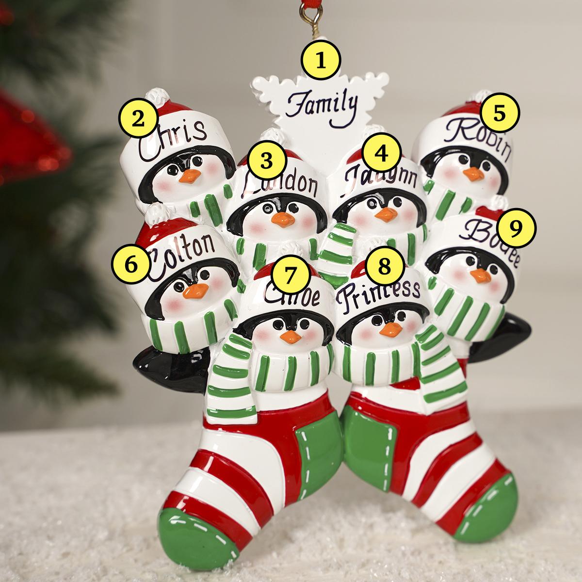 Penguin Stocking Family Of 8 - Christmas Place