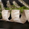 2.5Inch Natural White Snow trees Ribbon