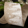 2.5Inch Natural White Snow trees Ribbon