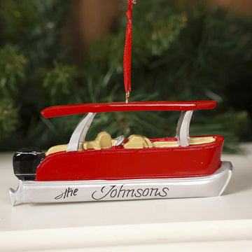 Red Pontoon Boat