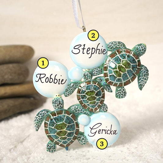 Turtle Kisses Family Of 3