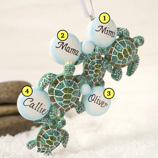 Turtle Kisses Family Of 4