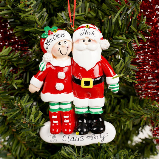 Clause Family Of 2 Christmas Ornament - Christmas Place