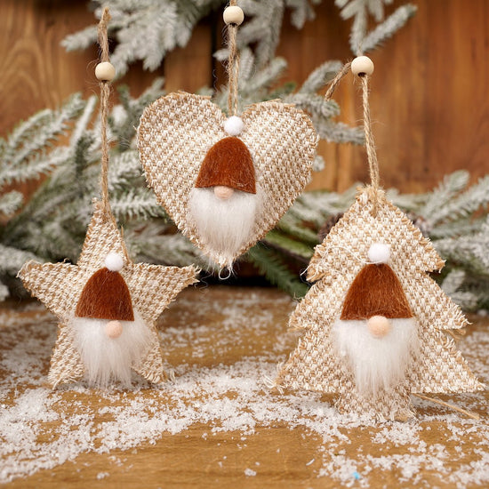 Burlap Gnome Ornament - Christmas Place