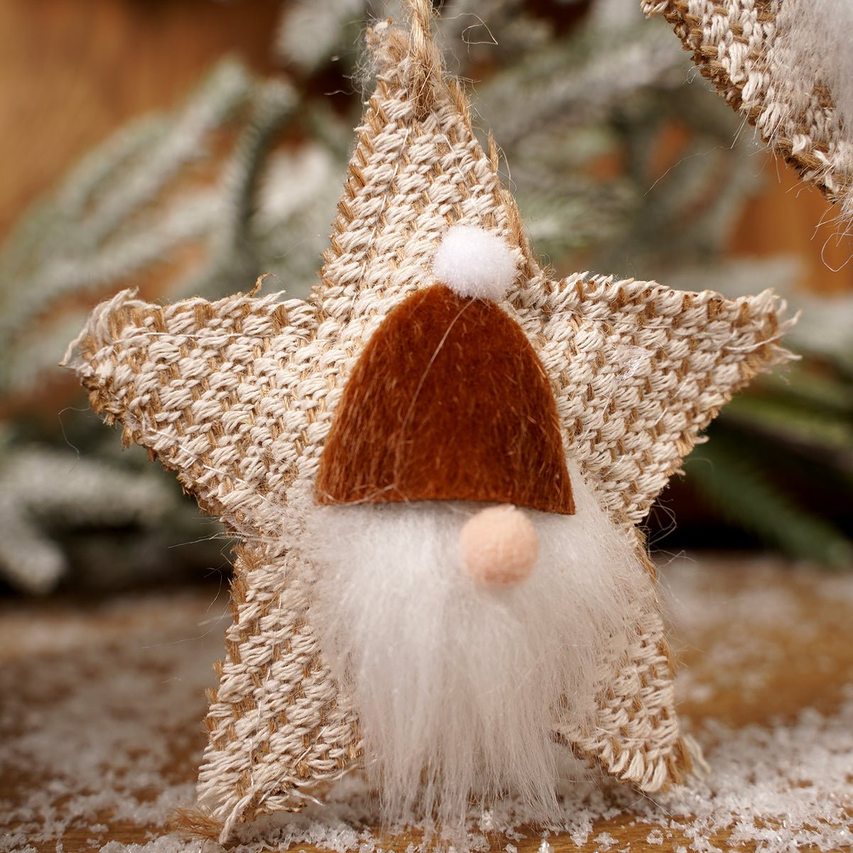 Burlap Gnome Ornament - Christmas Place