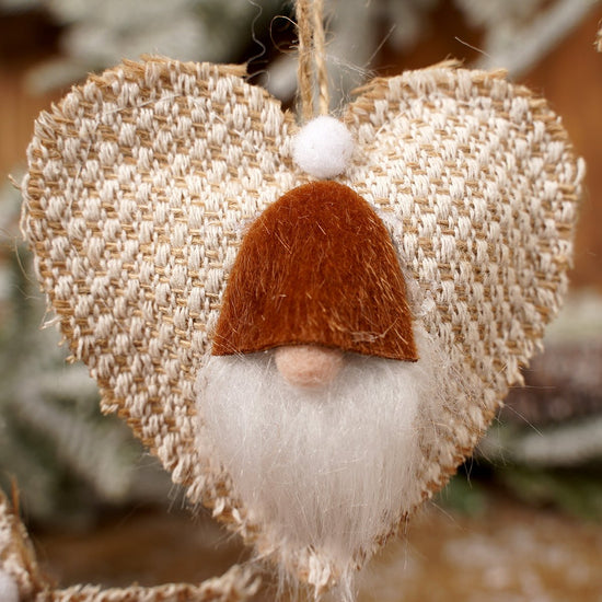 Burlap Gnome Ornament - Christmas Place