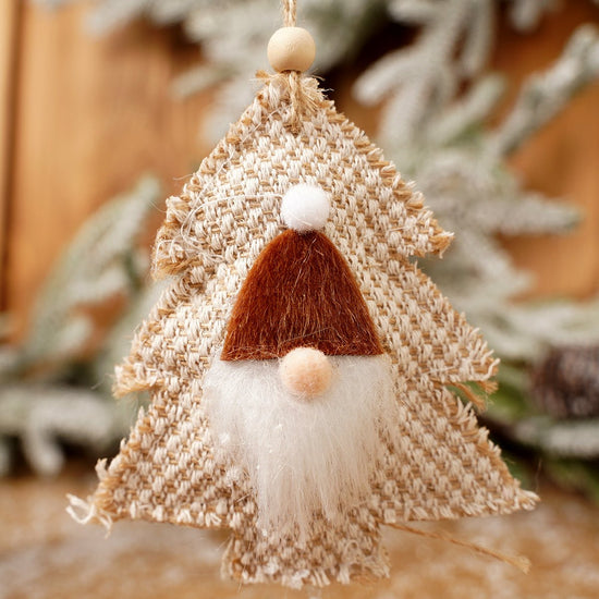 Burlap Gnome Ornament - Christmas Place