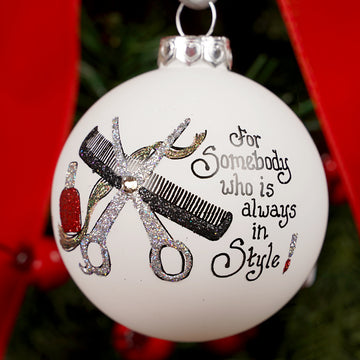 Hair Stylist Hand Painted Ornament