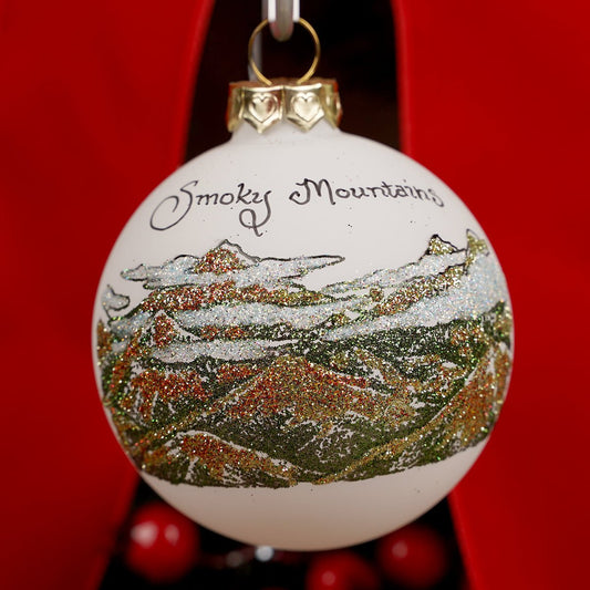 Hand Painted Smoky Mountain Ornament - Christmas Place