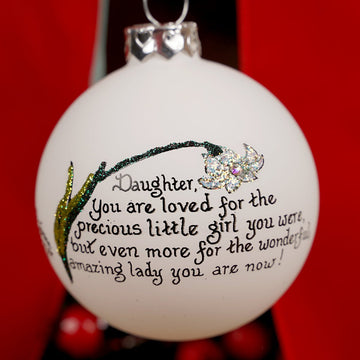Daughter Peace Lily Christmas Ornament- Christmas Place