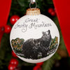 Christmas ornament with bear illustration and 'Great Smoky Mountains' text on a white background.