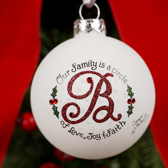 Family is a Circle B Christmas Ornament - Christmas Place