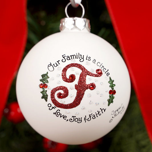 Family is a Circle F Christmas Ornament - Christmas Place
