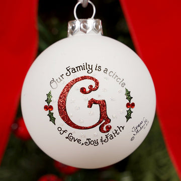 Family is a Circle G Christmas Ornament - Christmas Place