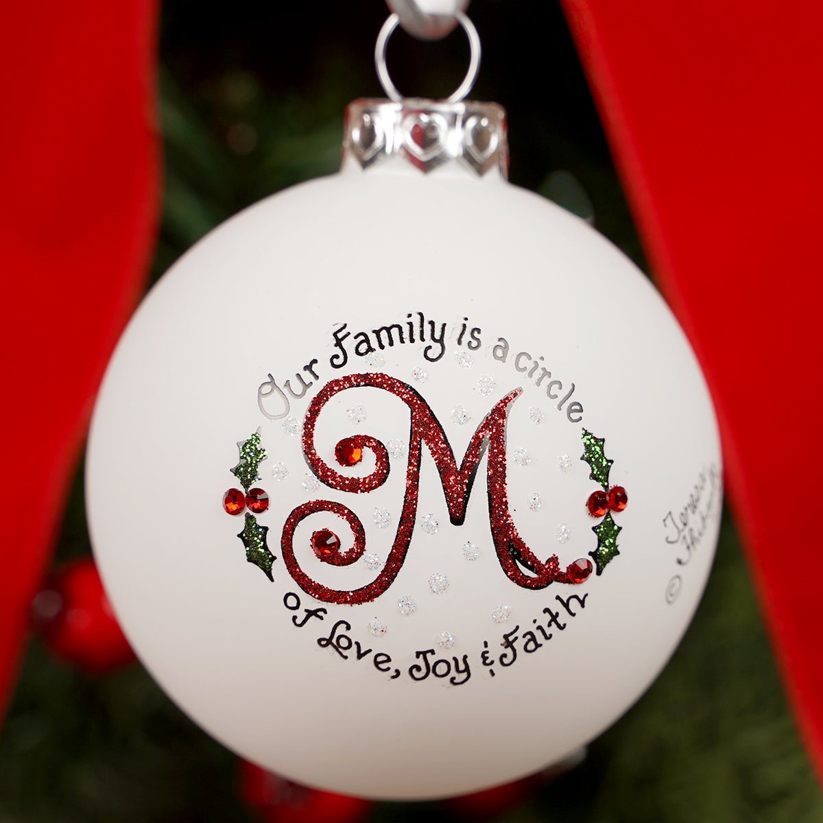 Family is a Circle M Christmas Ornament - Christmas Place