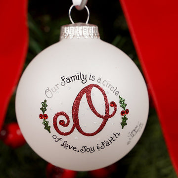 Family is a Circle O Christmas Ornament - Christmas Place