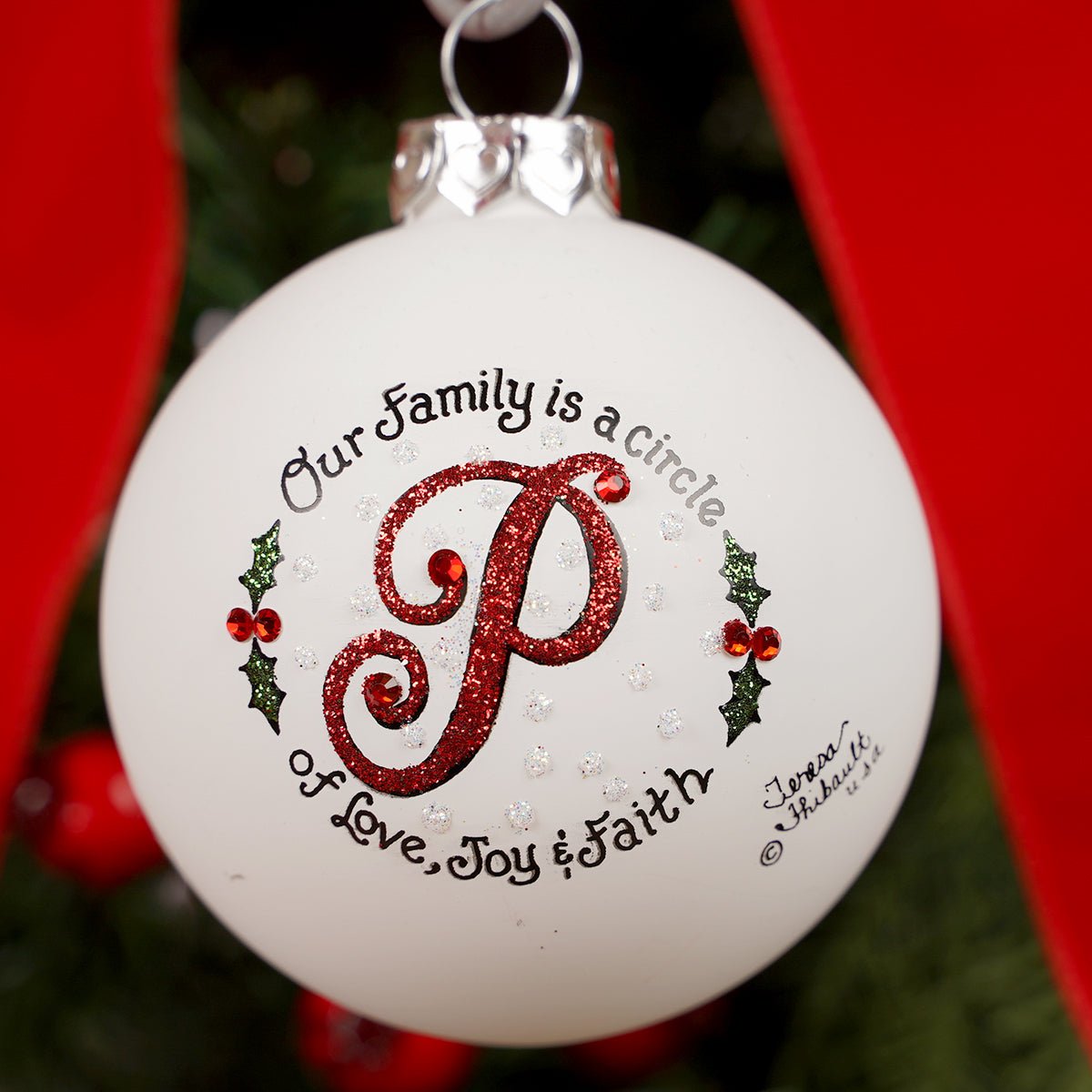 Family is a Circle P Christmas Ornament - Christmas Place