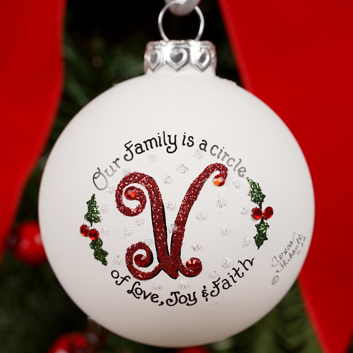 Family is a Circle V Christmas Ornament - Christmas Place