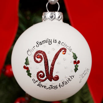 Family is a Circle V Christmas Ornament - Christmas Place