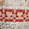 10.5Inch White Red Snowflake Disc Ornament