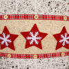 16Inch White Red Snowflake Disc Ornament - Christmas Place