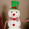 Glitter Snowman With Green Hat - Christmas Place