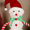 Glitter Snowman With Red Hat - Christmas Place