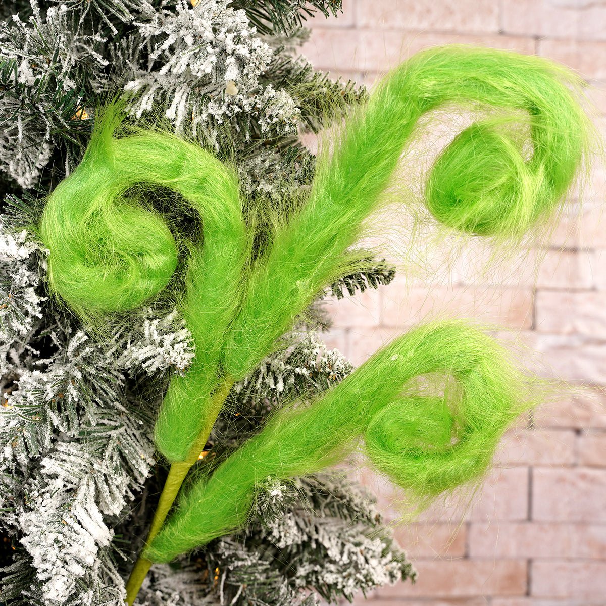 Grinchy Green Fur Curl Christmas Spray - Christmas Place