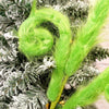 Grinchy Green Fur Curl Christmas Spray 28 inches length - Christmas Place