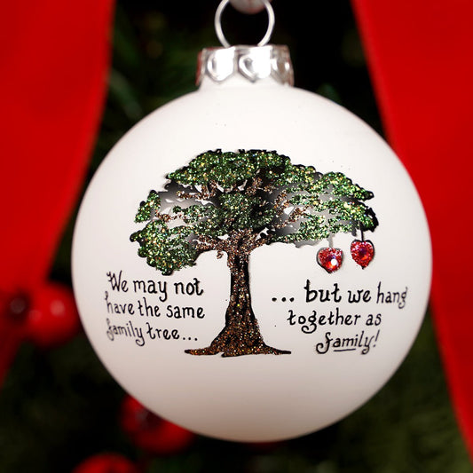 Family Tree Personalized Glass Ornament - Christmas Place