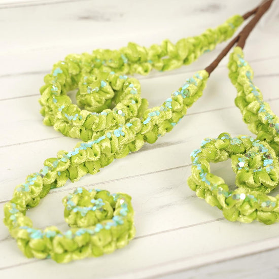 34in Green Curly Stem - Christmas Place