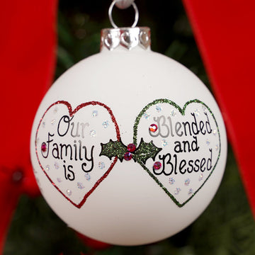 Family is Blended and Blessed Ornament - Christmas Place