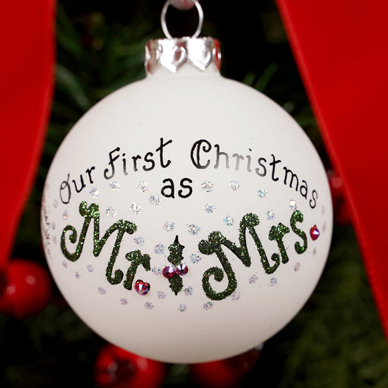 Mr. & Mrs. Our First Christmas Ornament - Christmas Place