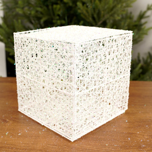 8x8x8Inch White Eyelash Box - Christmas Place