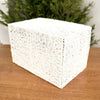 8x8x12Inch White Eyelash Mesh Box - Christmas Place