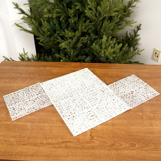 8x8x12Inch White Eyelash Mesh Box - Christmas Place
