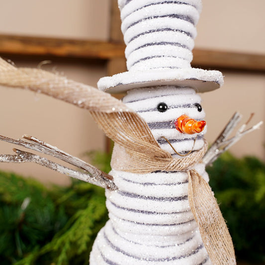 Stripe Snowman Ornament - Christmas Place