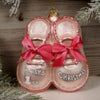 4.6Inch Glass Baby Shoe Ornament - Christmas Place