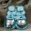 4.6Inch Glass Baby Shoe Ornament - Christmas Place
