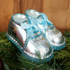 4.6Inch Glass Baby Shoe Ornament - Christmas Place