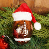 4Inch Glass Sports Ball With Santa Hat Ornament - Christmas Place