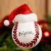 3.5Inch Glass Baseball Santa Hat Ornament - Christmas Place