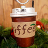 Free Personalization Glass Coffee Cup Christmas Ornament - Christmas Place