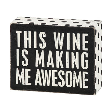 Wine Awesome Box Sign