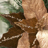 19in Brown Poinsettia Stem